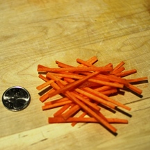 Image of julienne-cut carrots