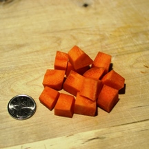 Image of large-diced carrots