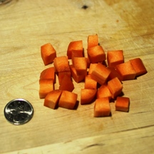 Image of medium-diced carrots